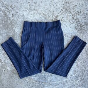 Jones New York Navy Pinstripe Tapered Career Pants Size L